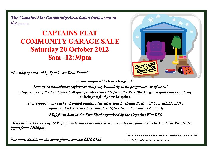 Captains Flat Community Garage Sale