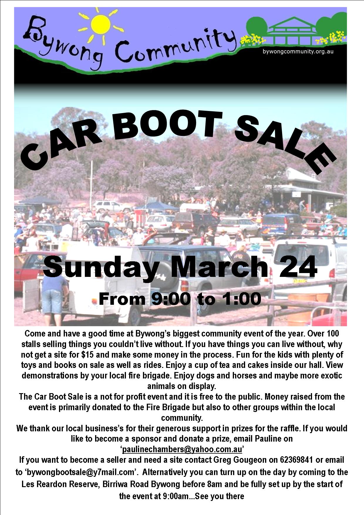 Bywong Car Boot Sale
